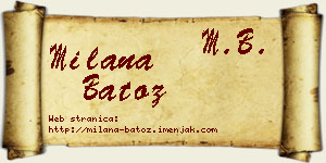 Milana Batoz vizit kartica